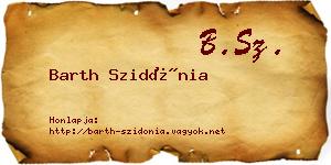 Barth Szidónia névjegykártya